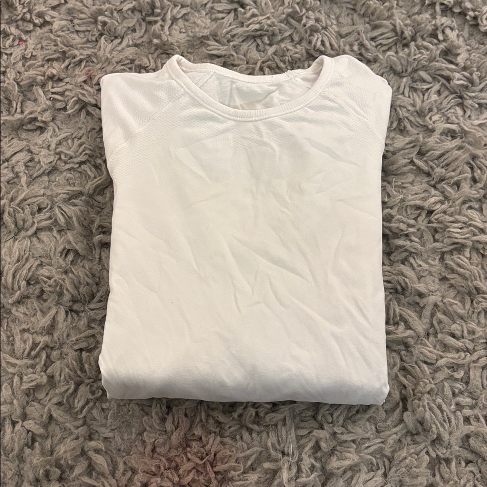 White Athletic Long Sleeve